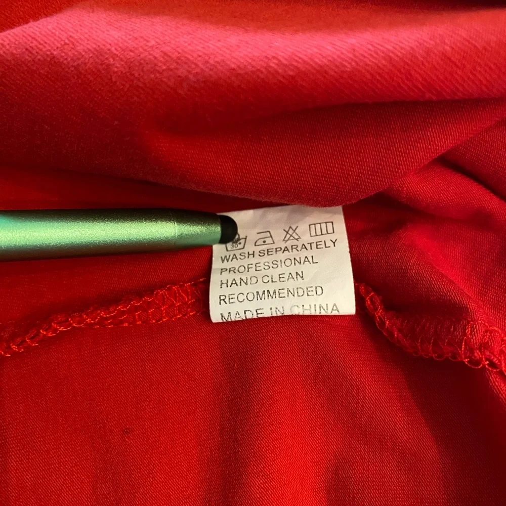 Red Shirt with Stripes on Sleeves - Picture 3 of 8